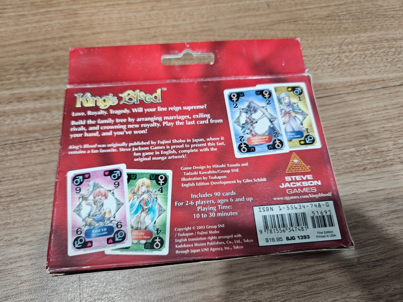 SJG King’s Blood Card Game Rare, 100% Complete