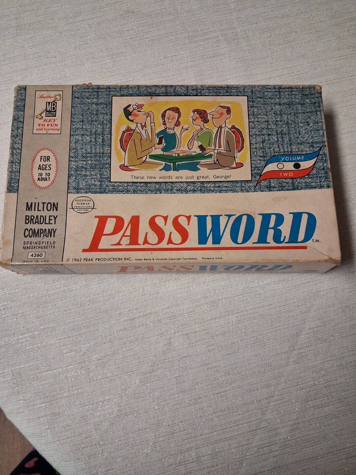 1962 Milton Bradley Password Game #4260 Volume 2 Complete Made In USA Vintage