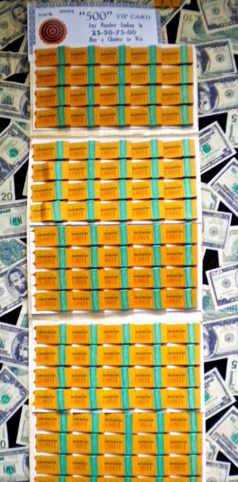 ( 1 ) 500-P5 REGULAR TIP “NOT Sure”(000-499) NumberEnding In 25-50-75-00 PullTab