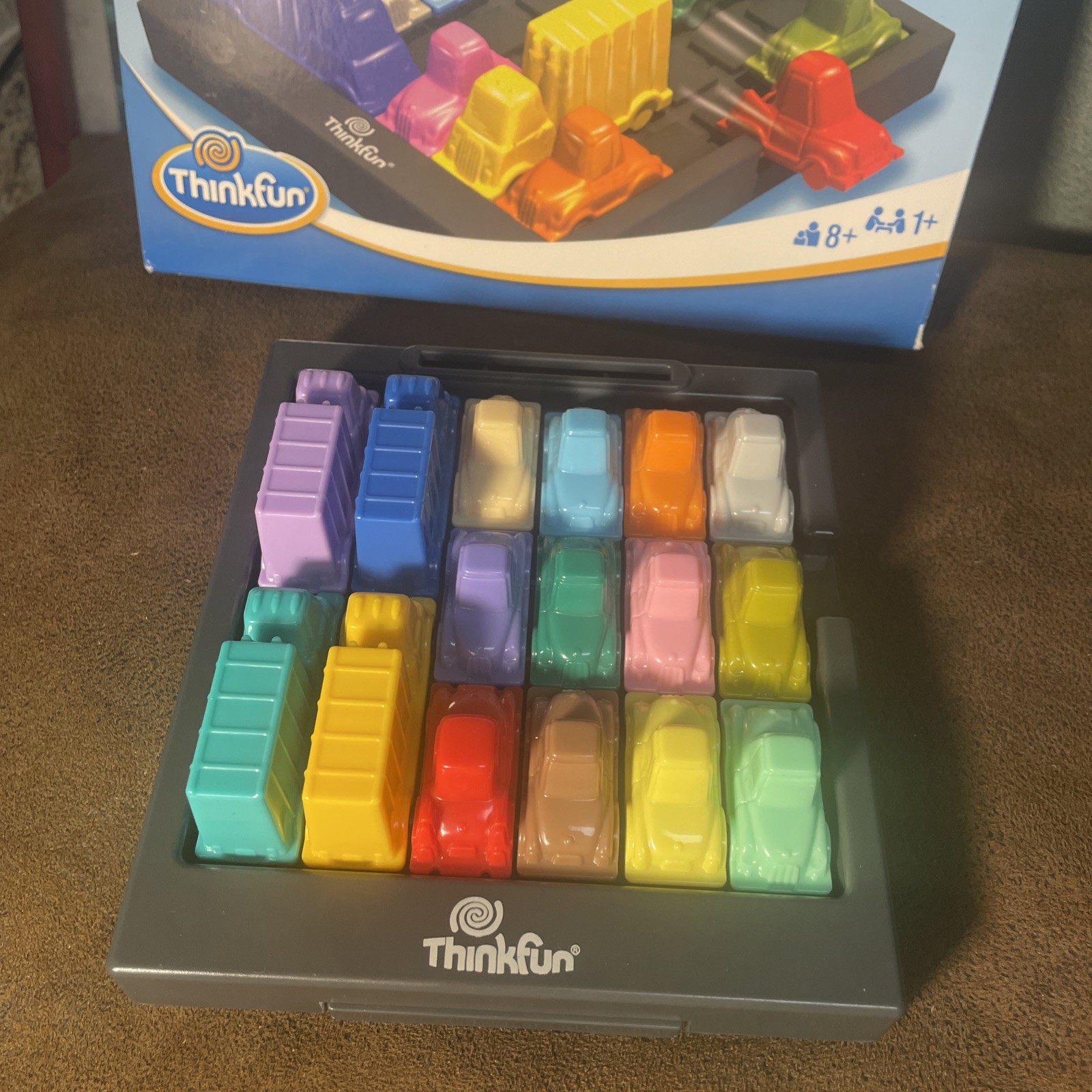 Rush Hour by ThinkFun, Traffic Jam Logic Game, Complete Set, Box + Travel Pouch
