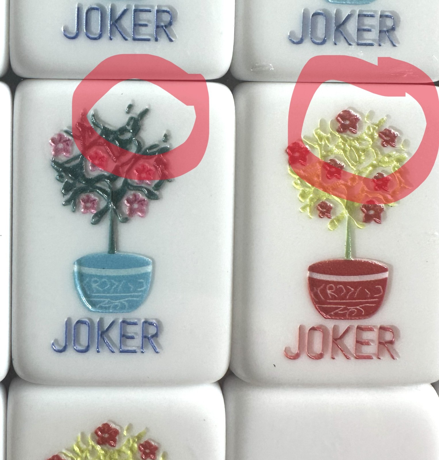 PRINTING ERROR – SUNSET ORANGE 4 Layer Acrylic Mahjong Tile Set READ DESCRIPTION