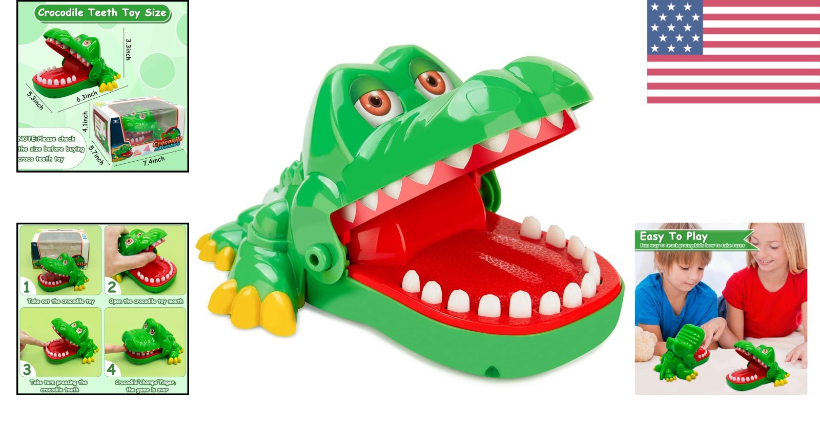 Travel-Friendly Crocodile Dentist Toy – No Batteries Required for Ages 4+