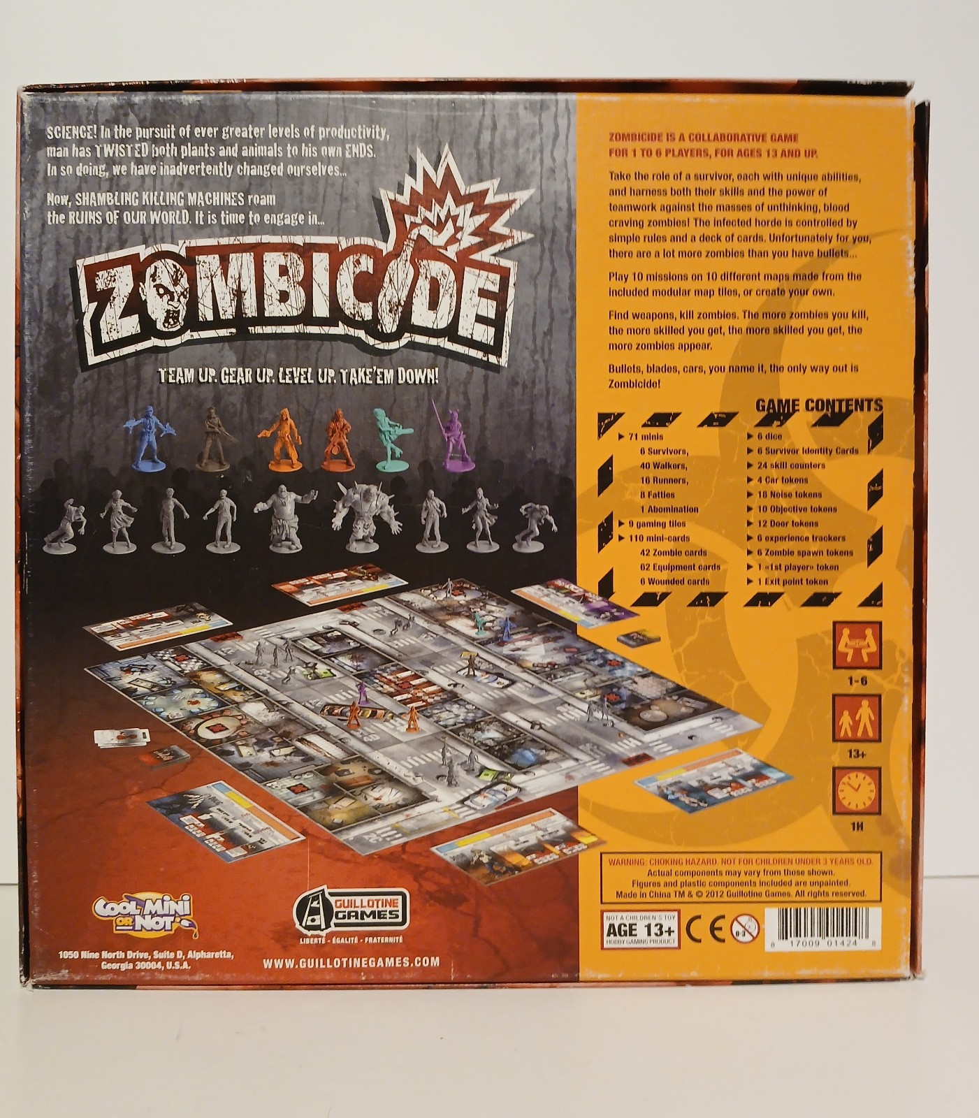 Zombicide Base Set Board Game Season 1 Guillotine, Complete- Good Condition