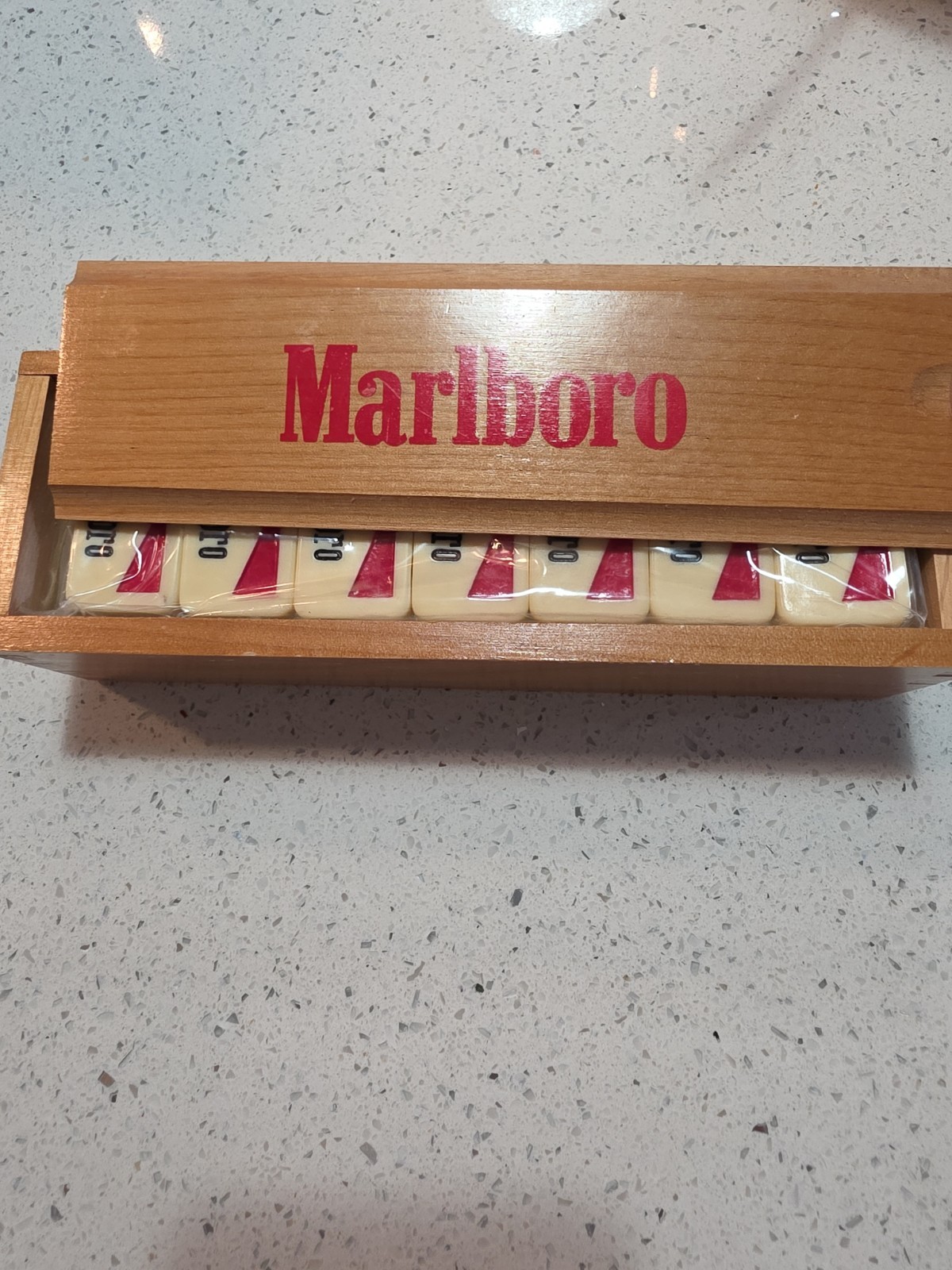 Vintage Marlboro Branded Double Six Dominos 28 Tile Set Sealed W/Box Mint