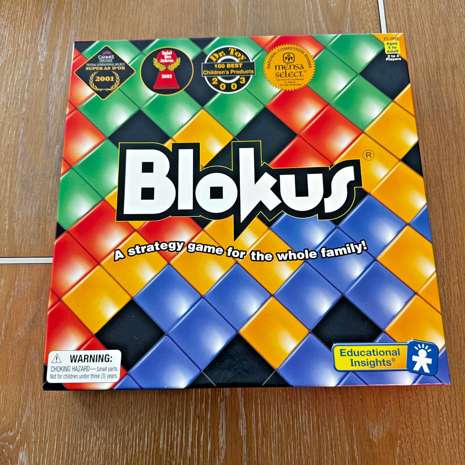 Blokus Educational Insights 2003 Strategy Large Edition EI-2995 NOB READ