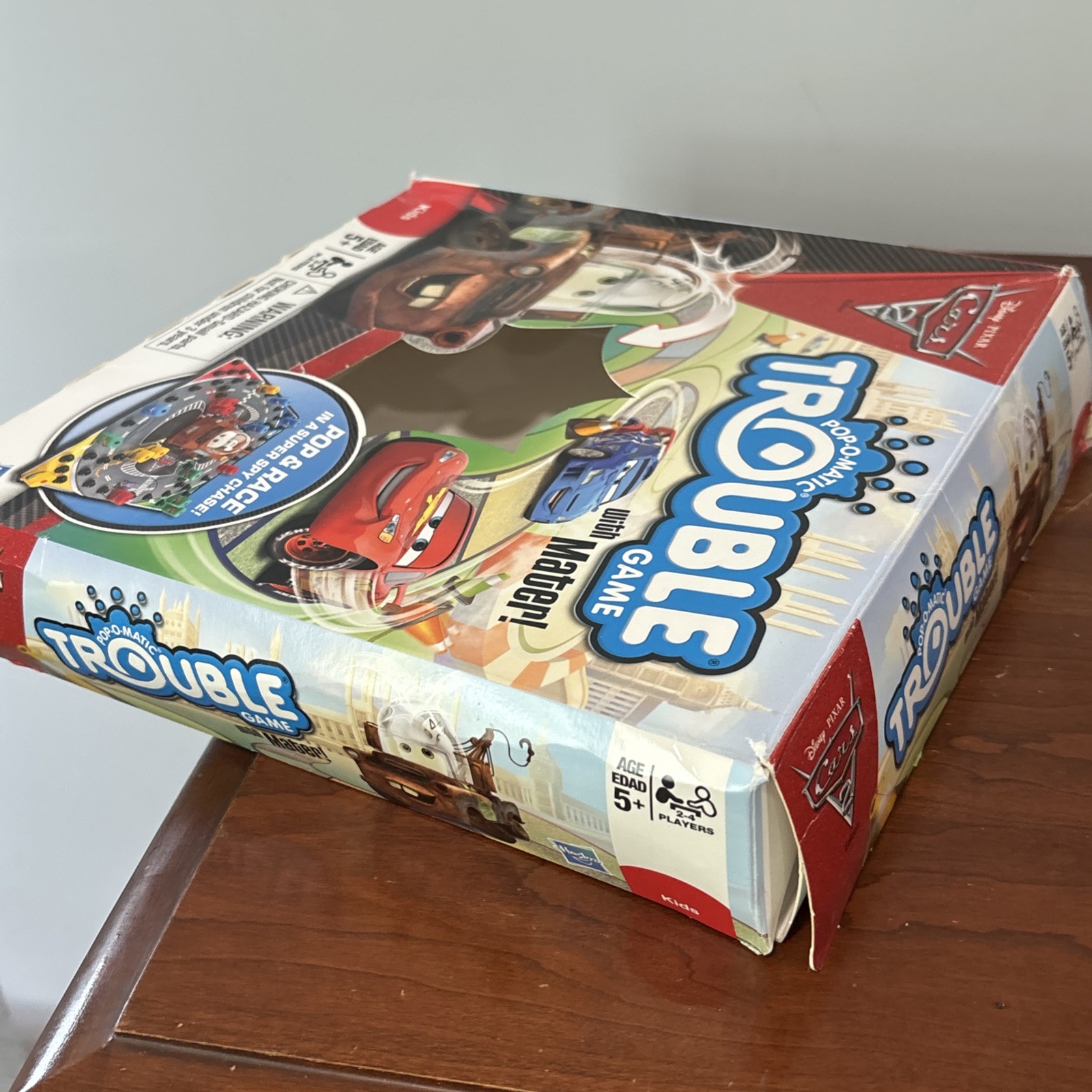 Hasbro Disney Pixar Cars 2 Pop-O-Matic Trouble Game With Mater Complete Box