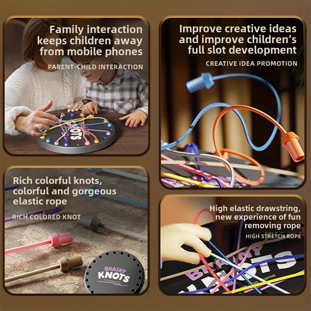 Family Trip Rope Puzzle Game Educational Problem-Solving Toy for Children/Adults