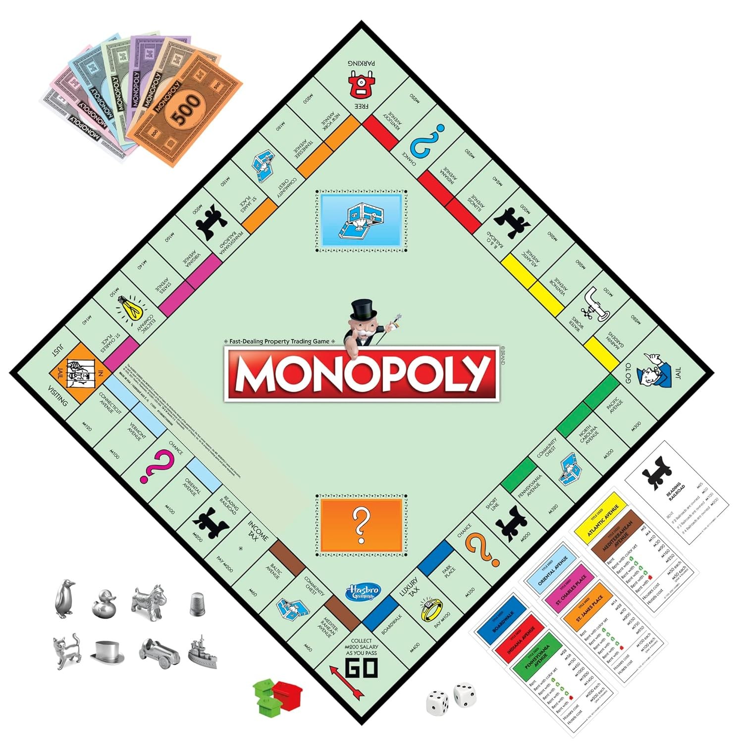 Monopoly Board Game for 2 to 6 Players Kids Ages 8 and Up Classic Family Board