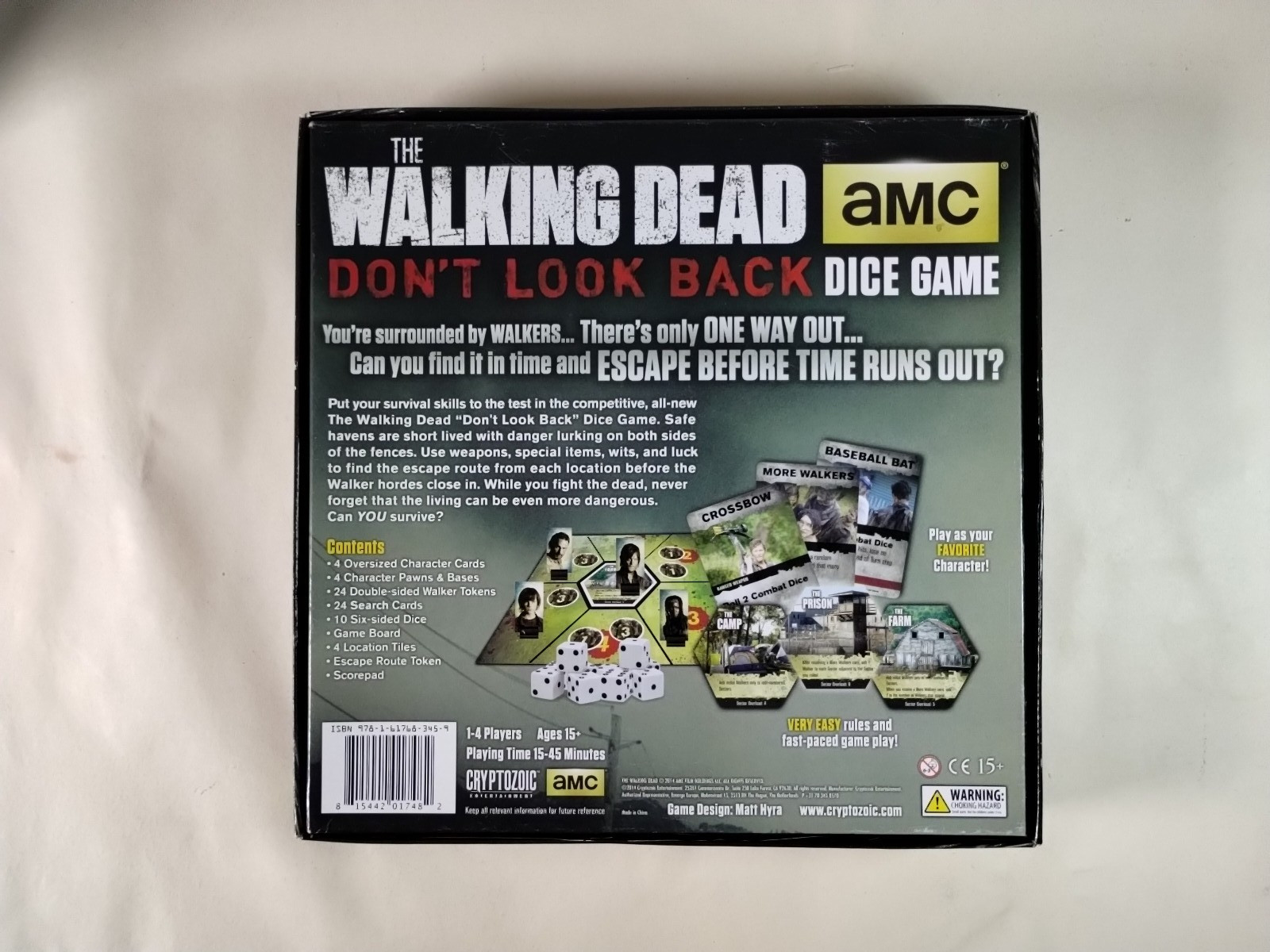 AMC The Walking Dead Don’t Look Back Zombie Dice Game New Open Box