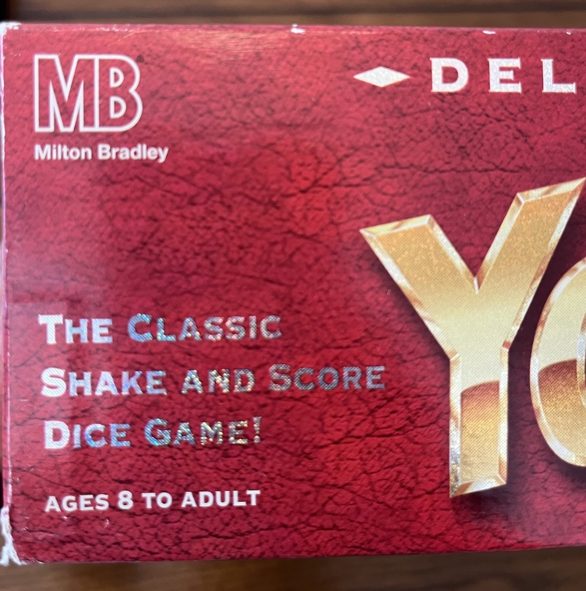 1997 Milton Bradley Yahtzee Deluxe Edition Complete Gold Fleck Dice Felt Tray