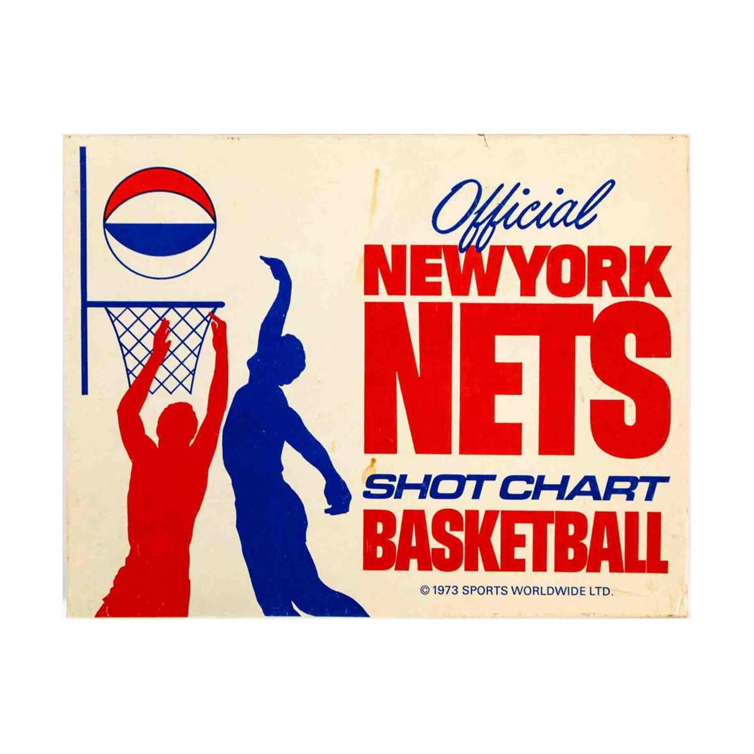 Sports Worldwi Board Game Official New York Nets Shot Chart Basketb Box VG+/EX