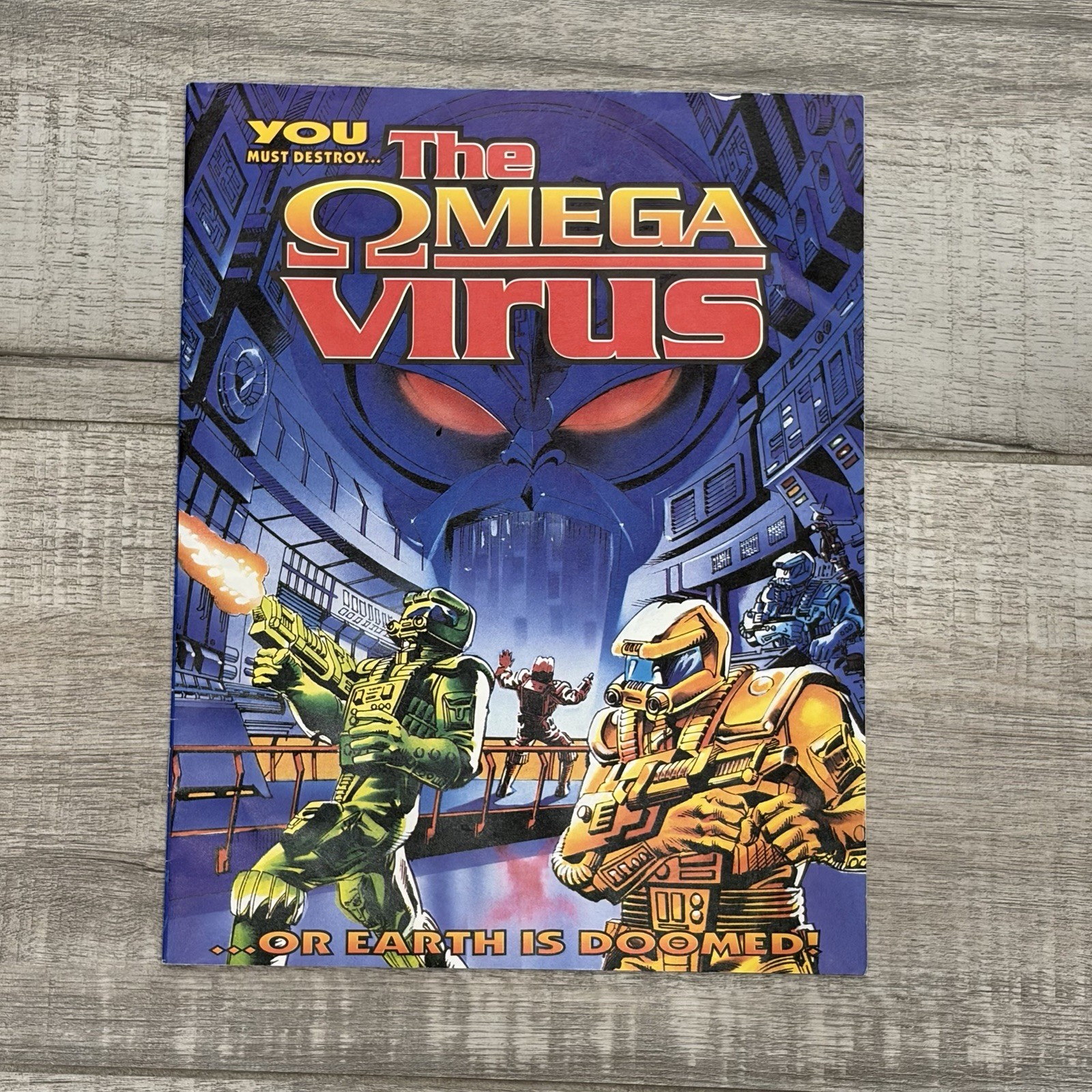 Vintage 1992 THE OMEGA VIRUS MB Electronic Board Game 99% COMPLETE Tested Works