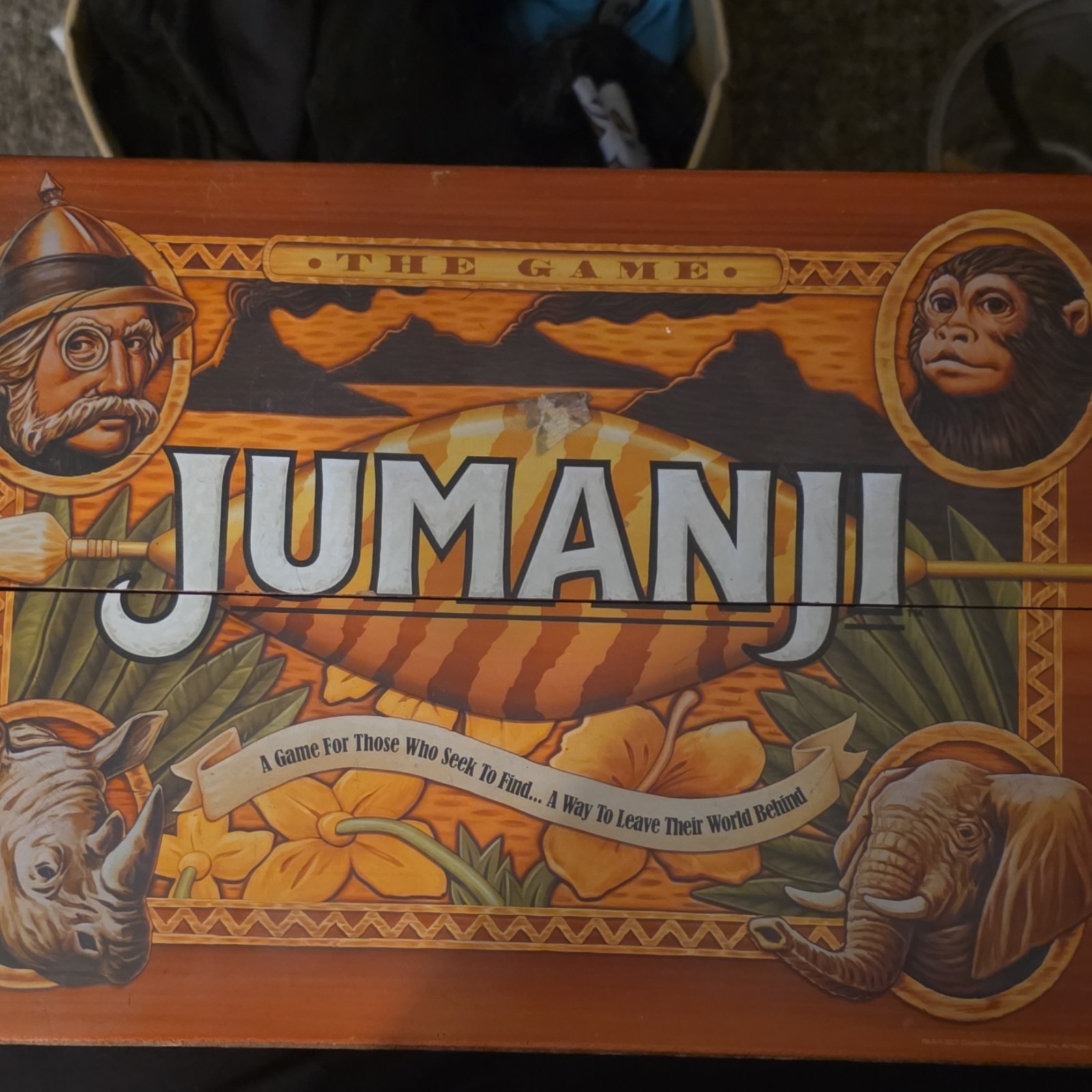 Cardinal Jumanji Adventure Board Game Wooden Box Complete, 2+ Players, Age 8+