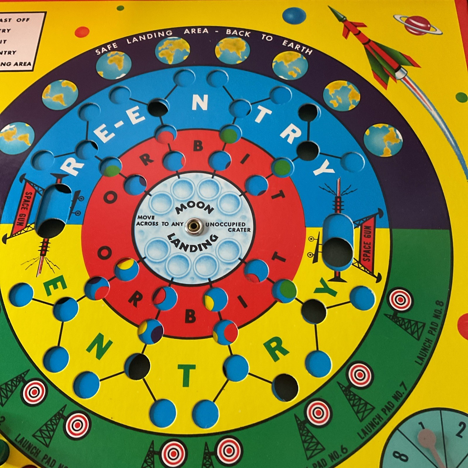 Moon Shot Cadaco 1967 Board Game Complete 269 Mr Fun Ages 8-14 Space Sci Fi