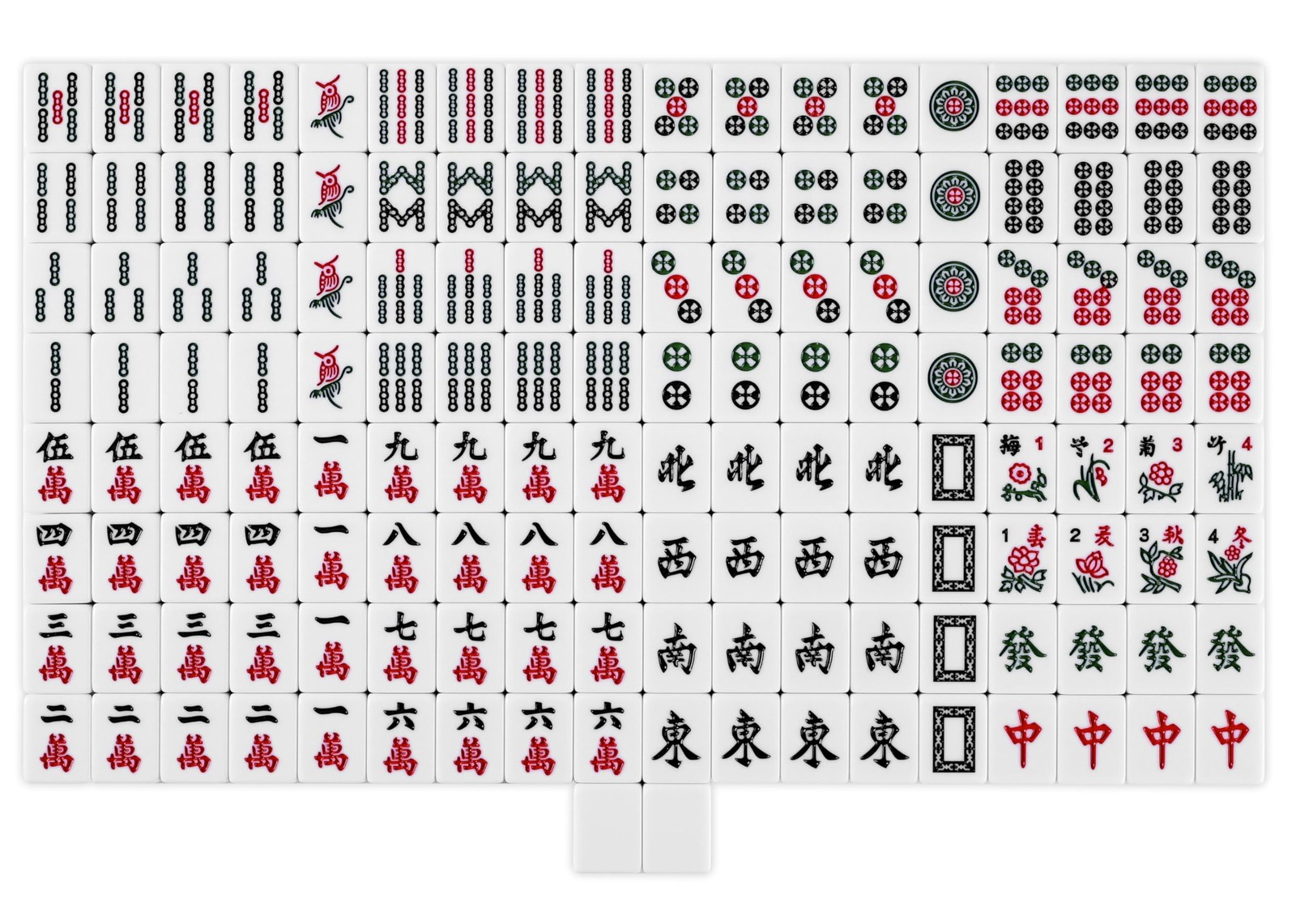 Mose Cafolo Traditional Chinese Mahjong Set – 144 Melamine 34mm Standard Size…