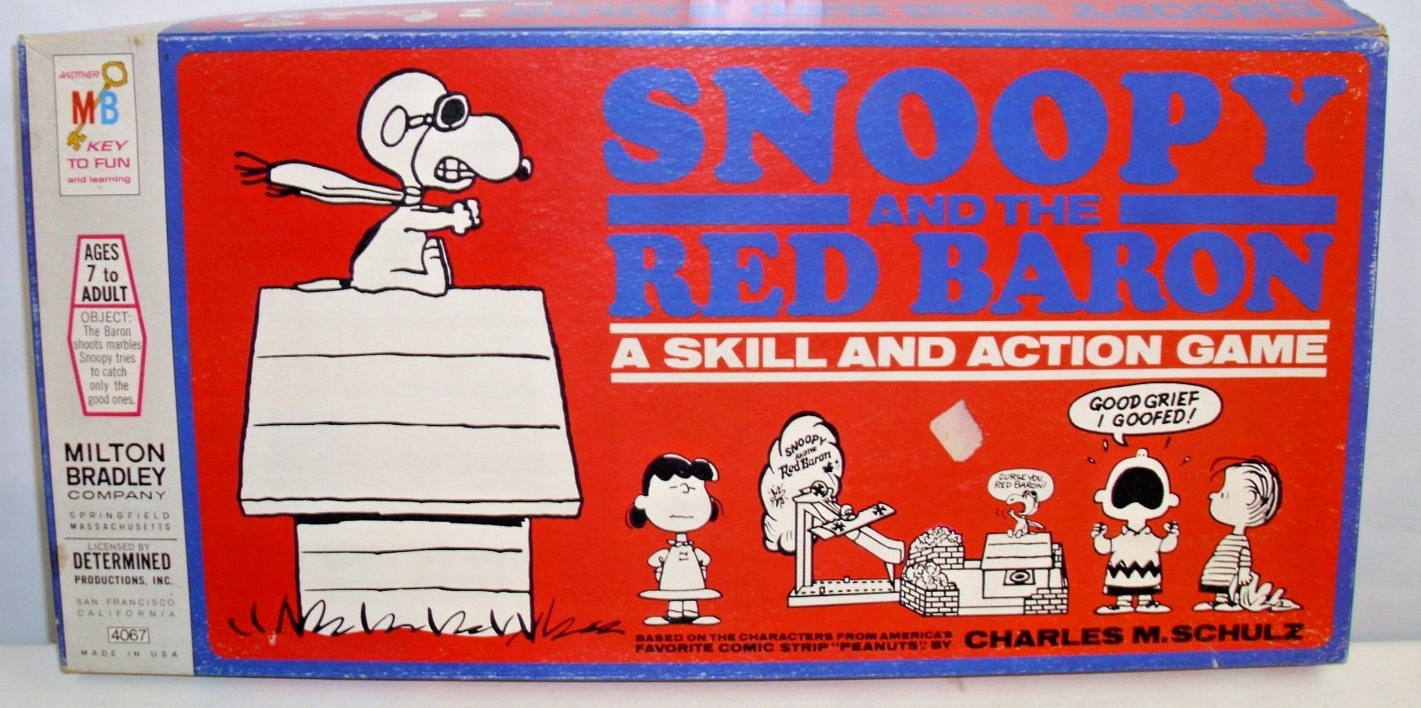 SNOOPY AND THE RED BARON A SKILL AND ACTION GAME TOY BOXED 1970 COMPLETE