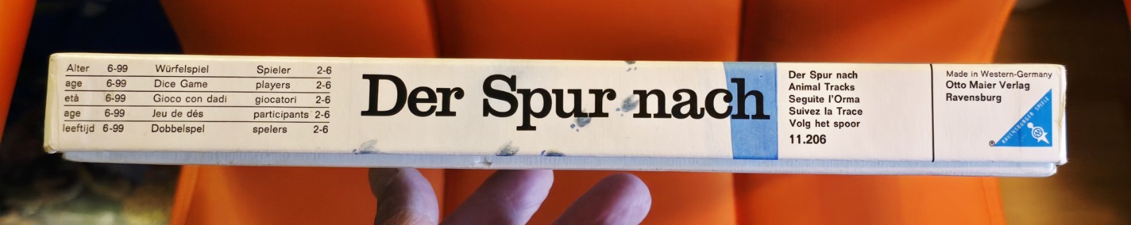 RARE Vintage German Biard Game Der Spur Nach Aniamal Tracks 1971 Otto Maier