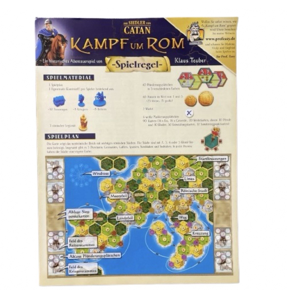 Catan Histories Struggle For Rome Board Game Mayfair Games 100% Complete