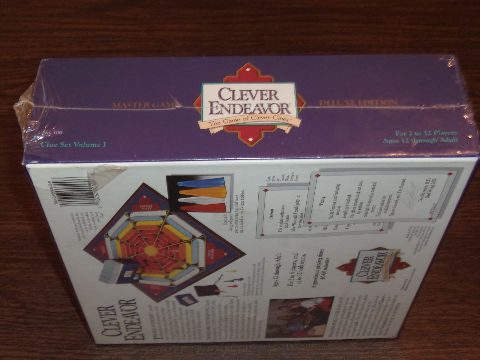 NIB 1989 Clever Endeavor The Game of Clever Clues Deluxe Edition Master Game