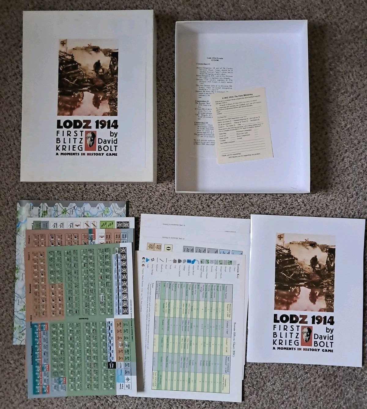 1998 Moments in History Game Lodz 1914 First Blitz Kreig by David Bolt Unpunched