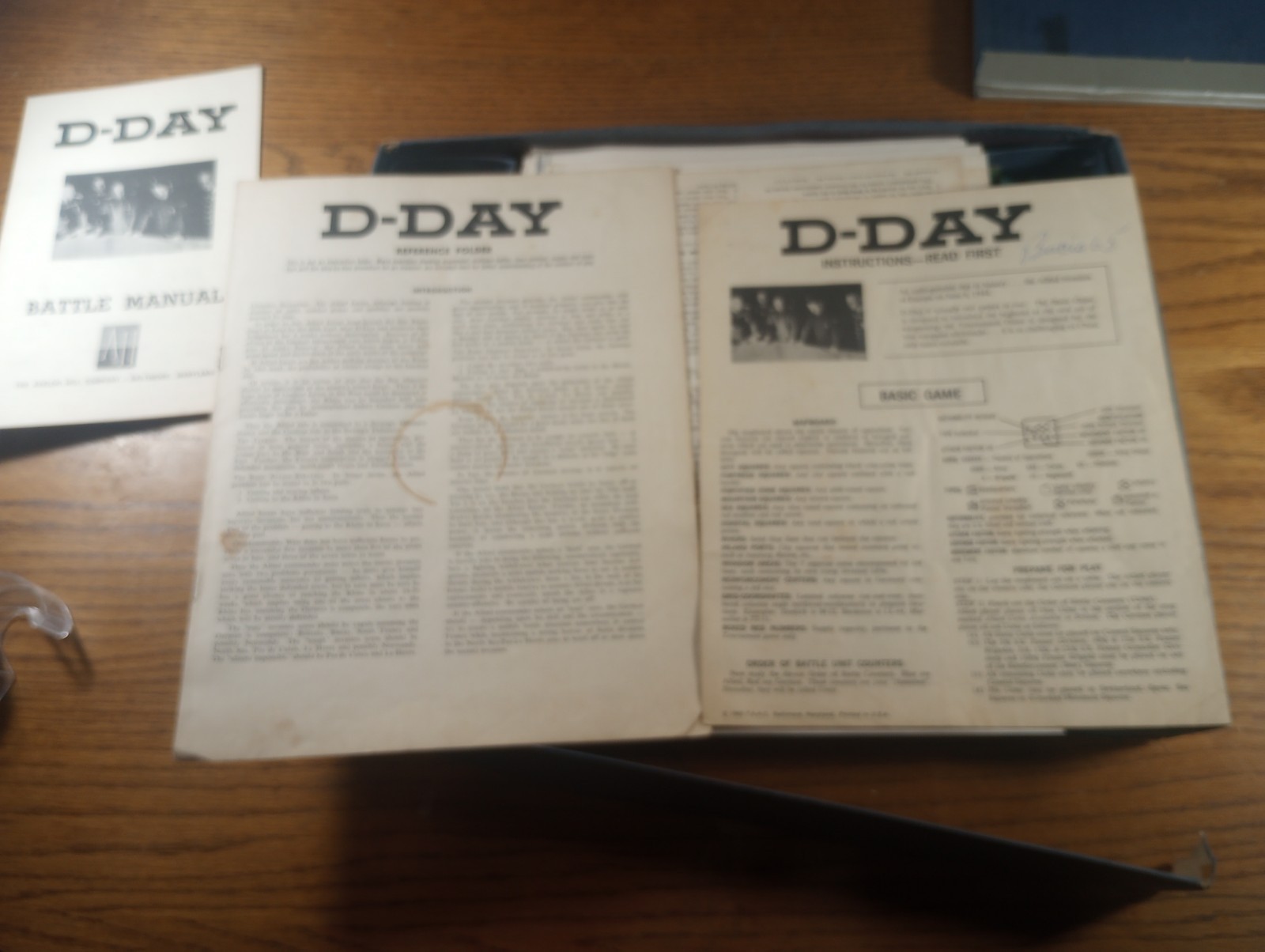 Vintage 1961 D-Day World War II Invasion Board Game #508 Avalon Hill WWII D Day