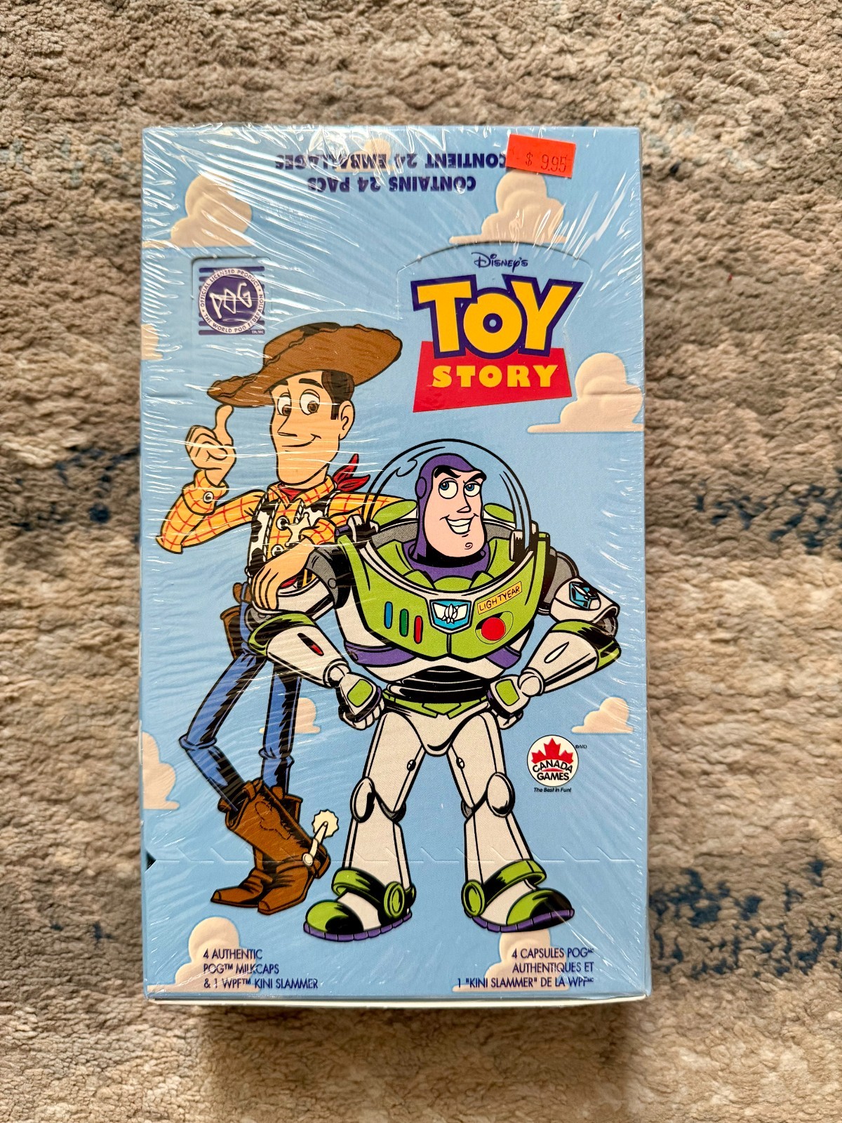 Vintage 1995 Toy Story POG Box FACTORY SEALED Box by Canada Games Disney