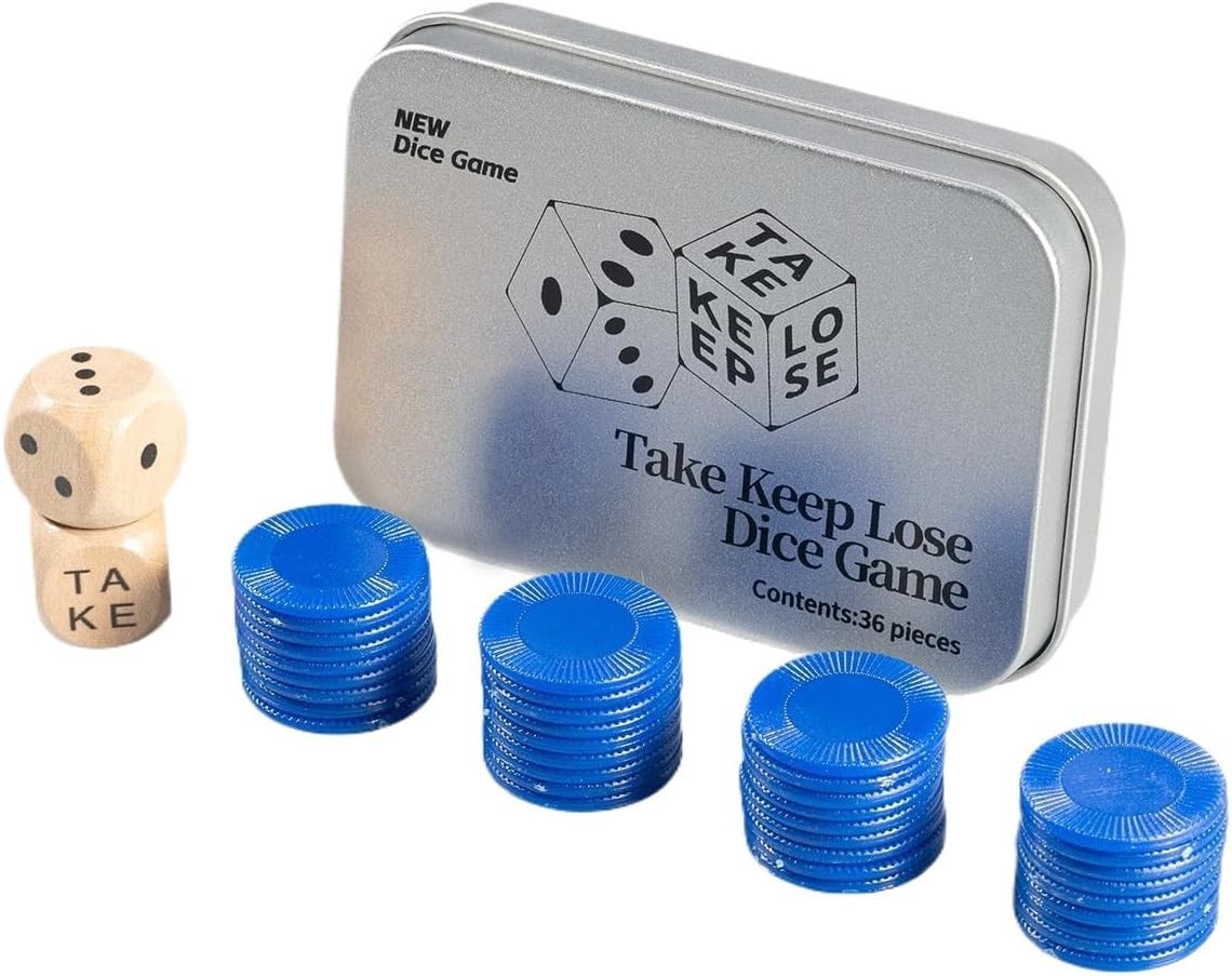 Travel-Friendly Take Keep Lose Dice Game Set – Perfect for Social Gatherings