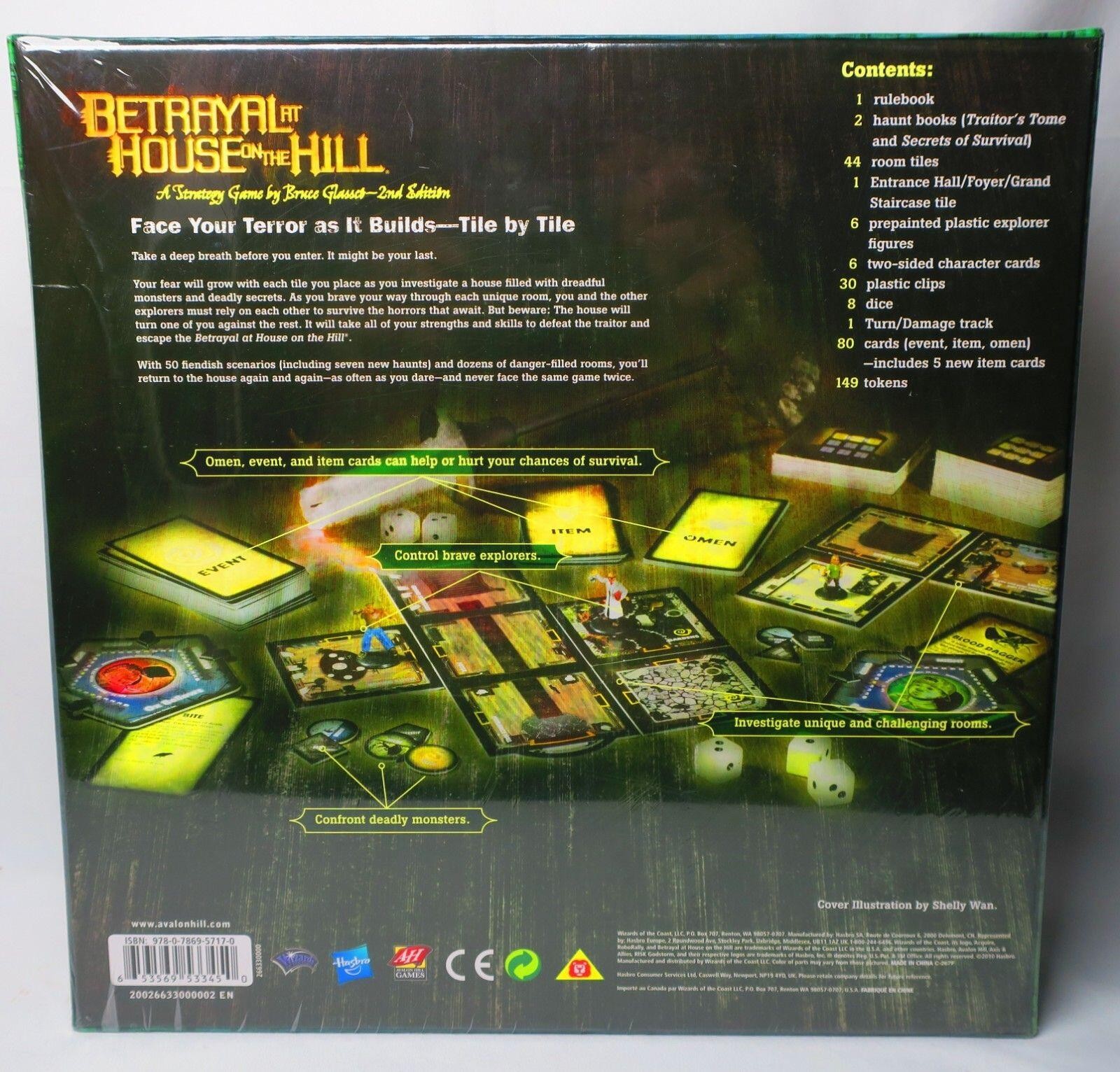 Betrayal at House on the Hill Board Game 2nd Edition Strategy Game by Bruce Glas