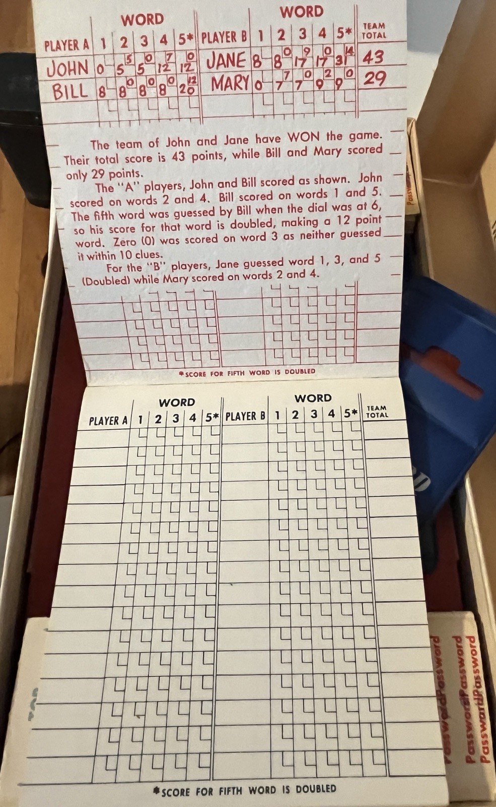 1962 Milton Bradley Password Game #4260 Volume 2 Complete Made In USA Vintage