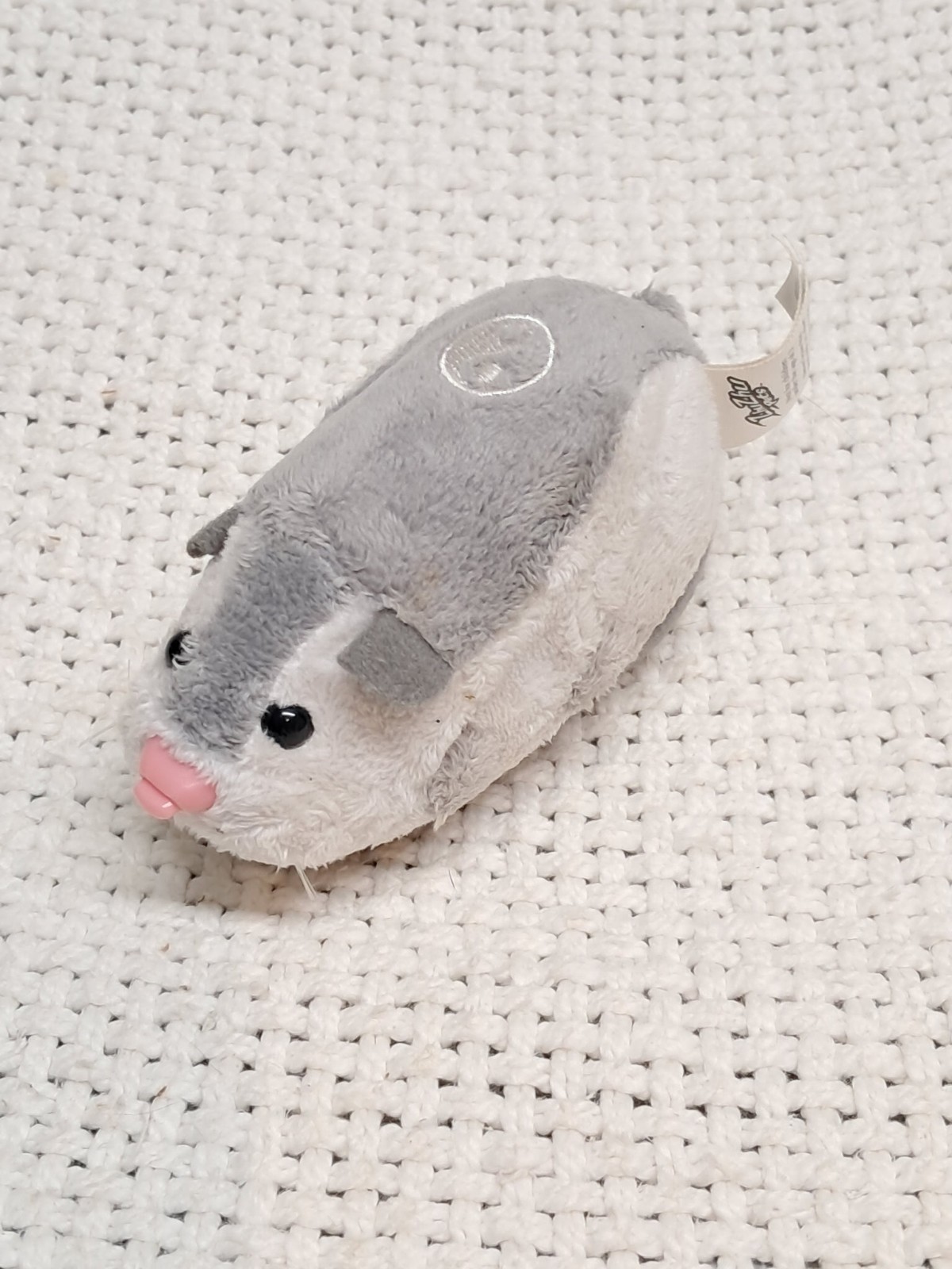 Zhu Zhu Pets white/grey colored pink nose Electronic Hamster 2008 New batteries