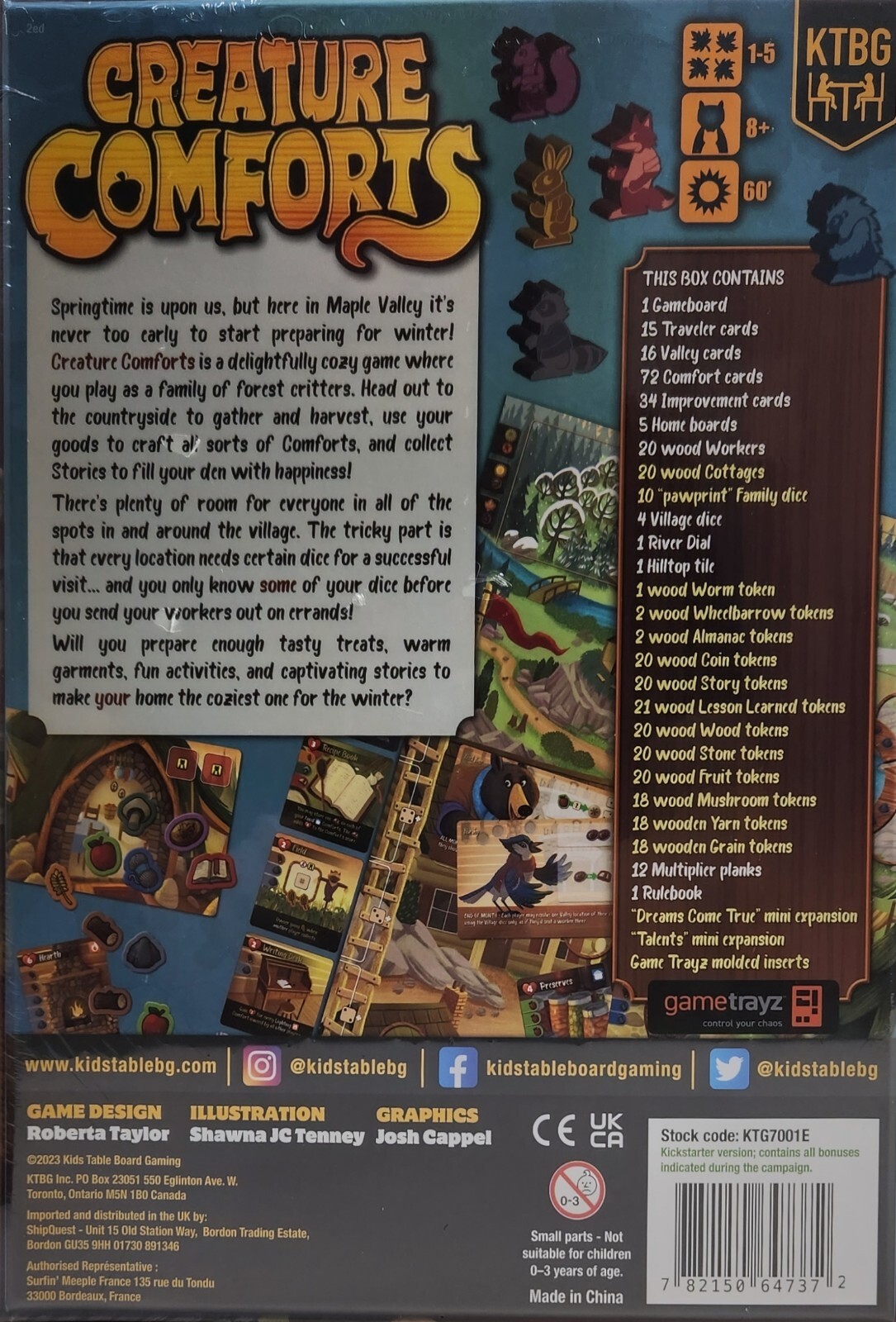 Creature Comforts Kickstarter Exclusive Edition + Promo Cards by KTBG SEALED