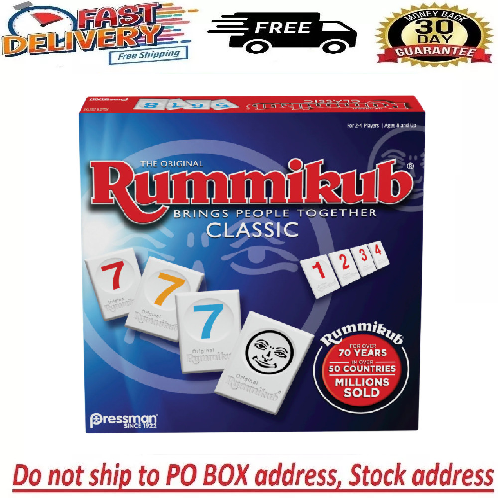 Rummikub by Pressman – Classic Edition – The Original Rummy Tile Game, Blue