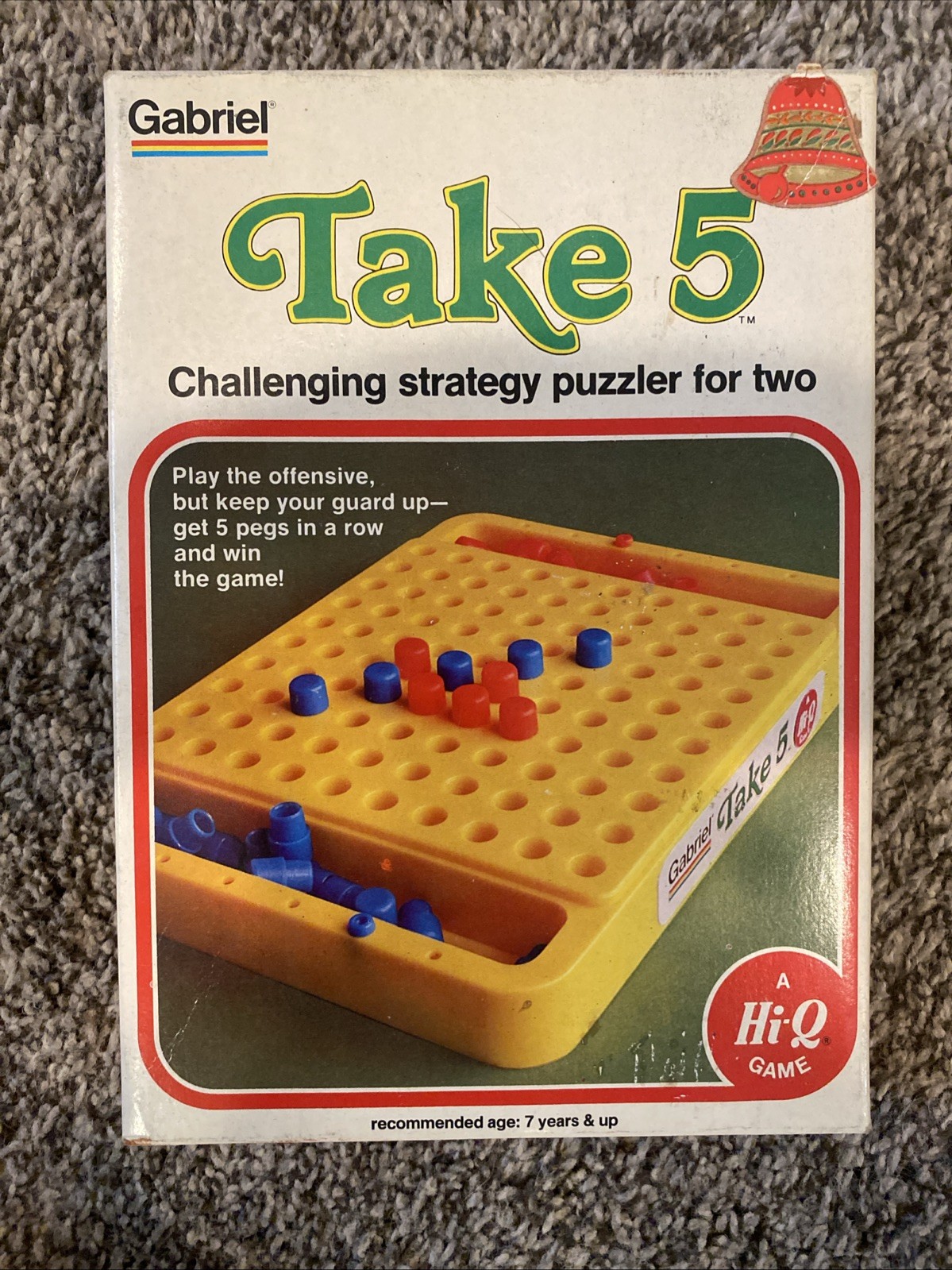 Vintage “Take 5” Game w/ Box 1977 Gabriel Hi-Q Strategy Puzzler