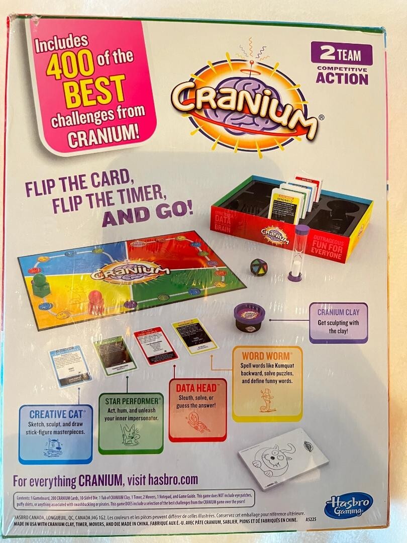 NEW 2013 Hasbro Cranium Board Game Factory Sealed Ages 16+ Made in the U.S.A.