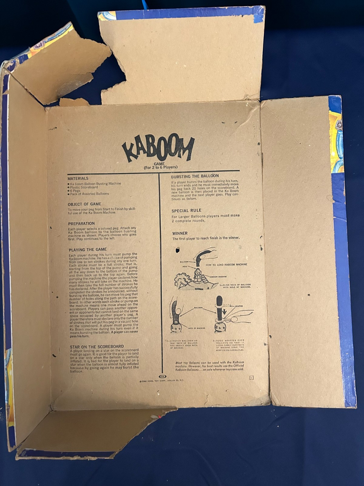 Vintage KABOOM 1966 Ideal Toy Corp. Game Incomplete/For Parts