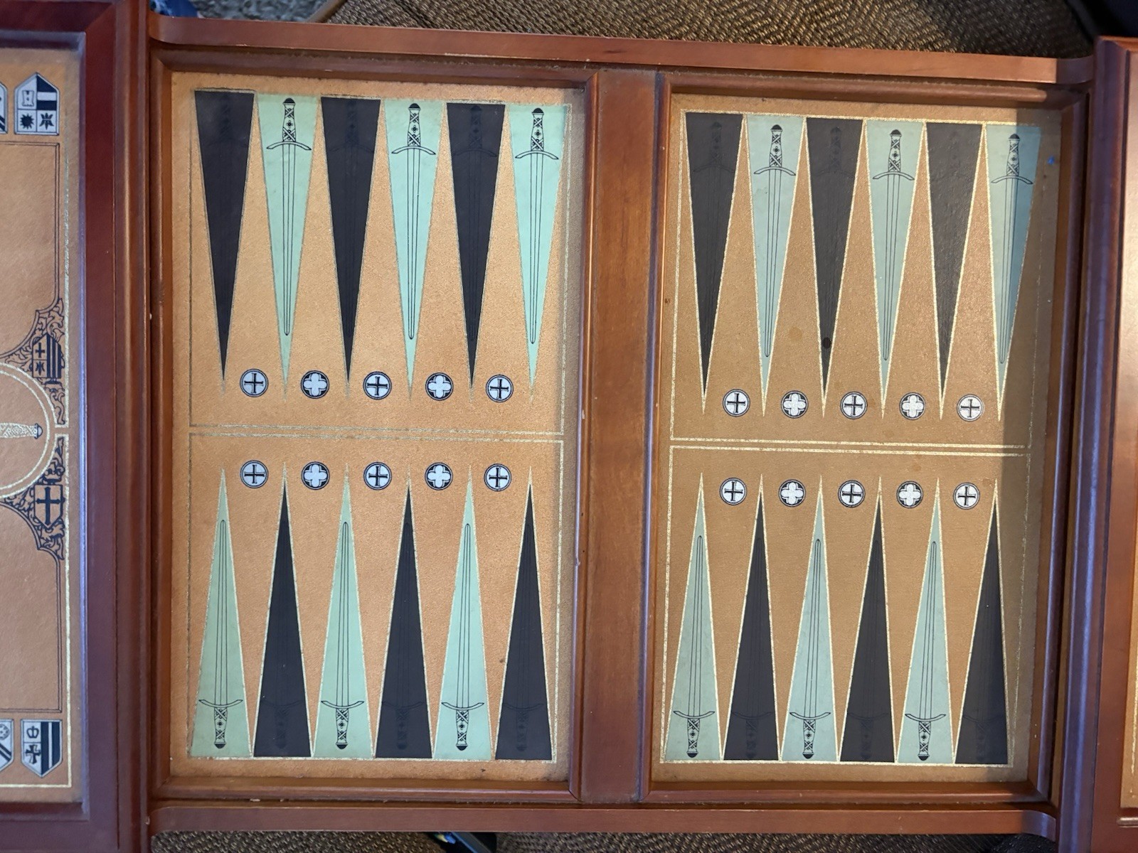 Vintage Franklin Mint Excalibur Backgammon Set 1986 Limited Edition All 30 Coins