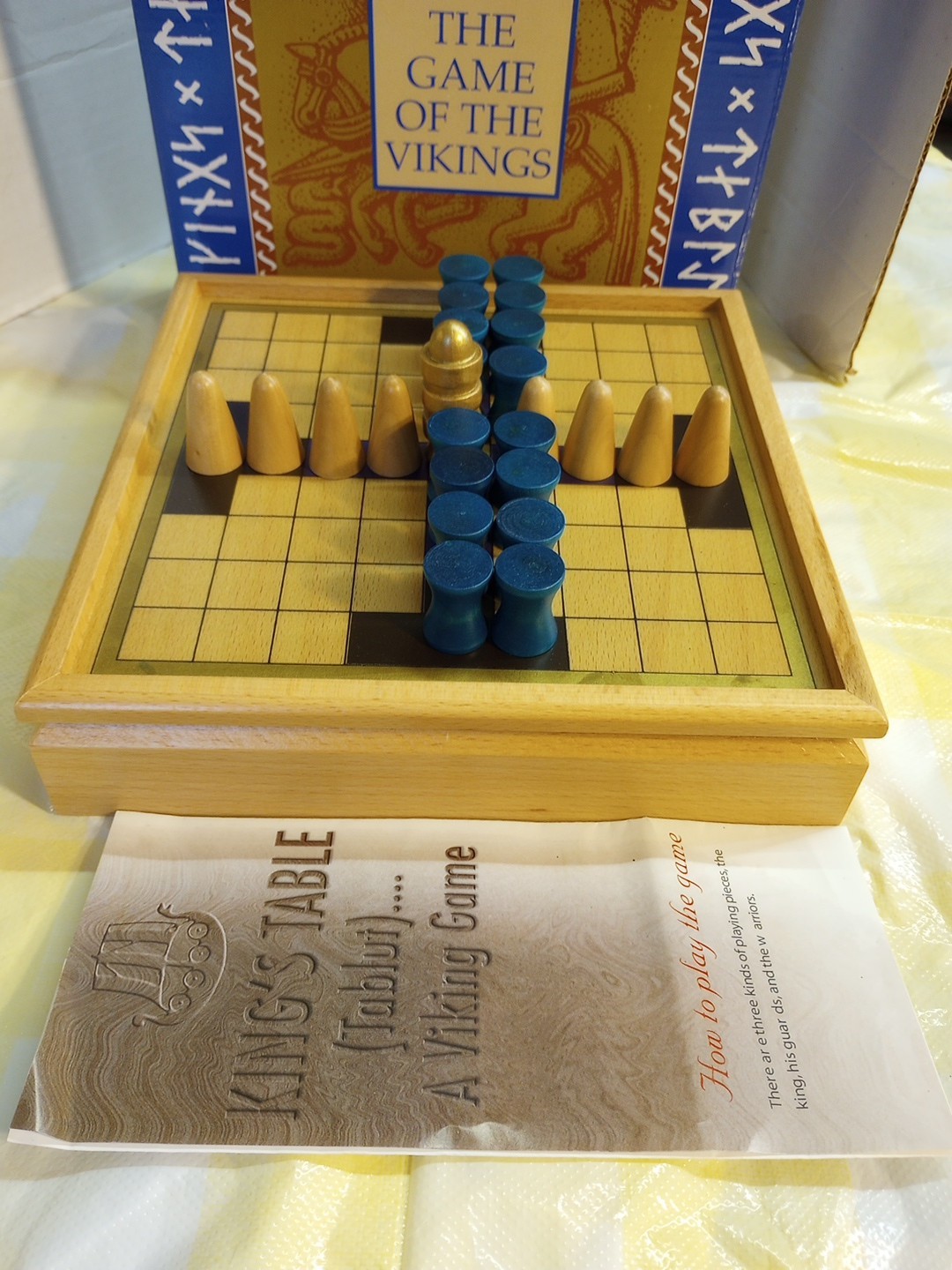 King’s Table Tablut The Game of Vikings Wood Wooden Board Game
