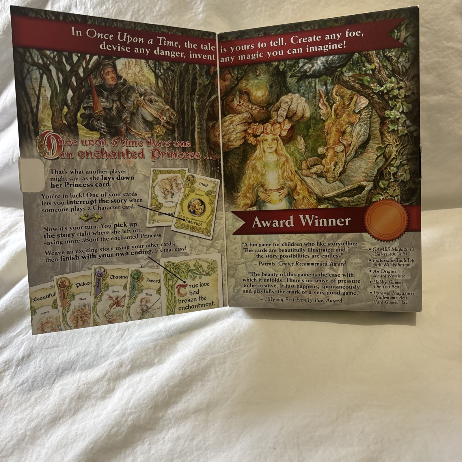 Once Upon A Time The Storytelling Card Game Atlas Games AG1030 New Sealed Cards