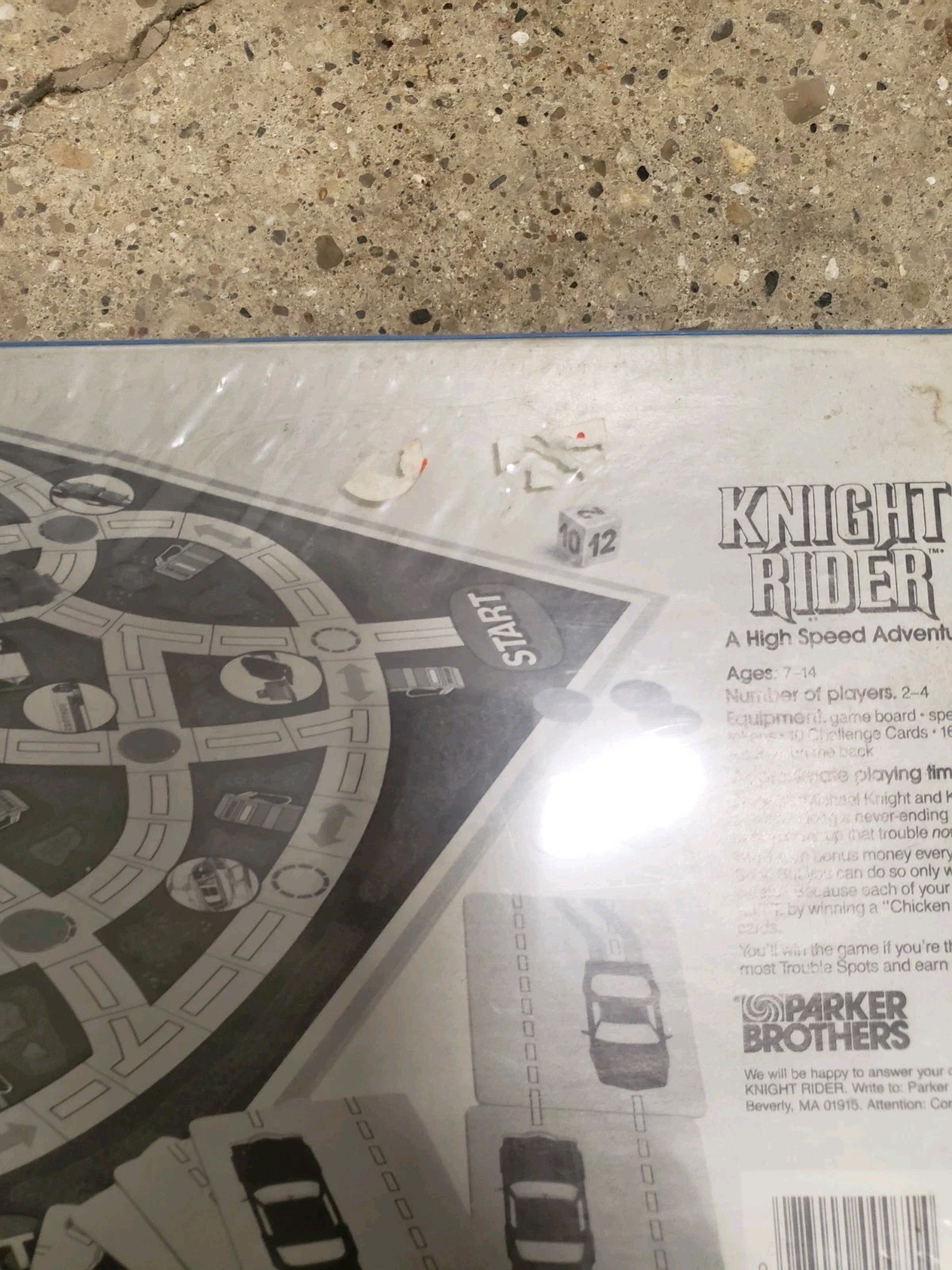 PARKER BROTHERS KNIGHT RIDER BOARD GAME New and Sealed Some issues Read