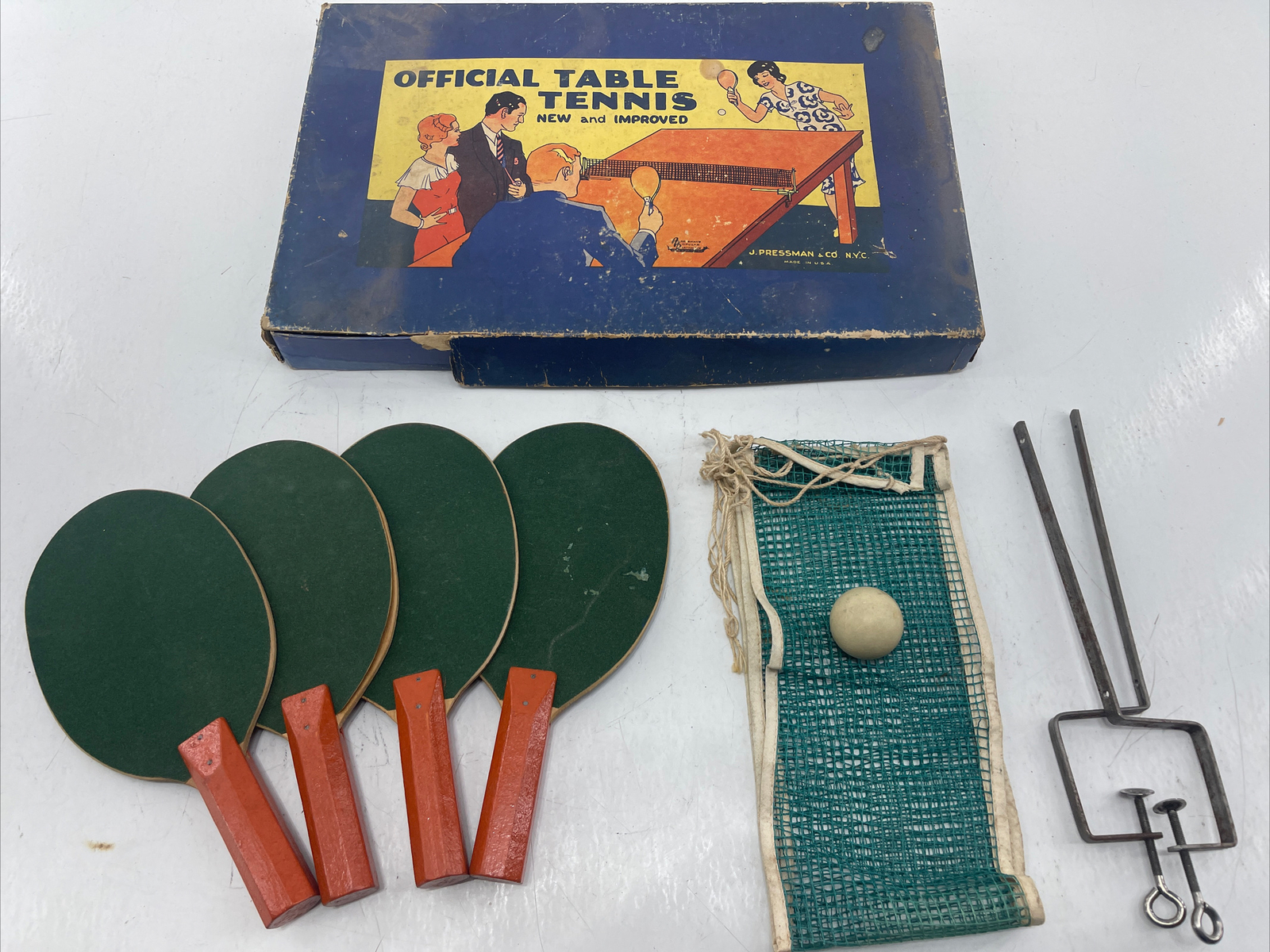 Vintage Table Tennis Game – J. Pressman Co.