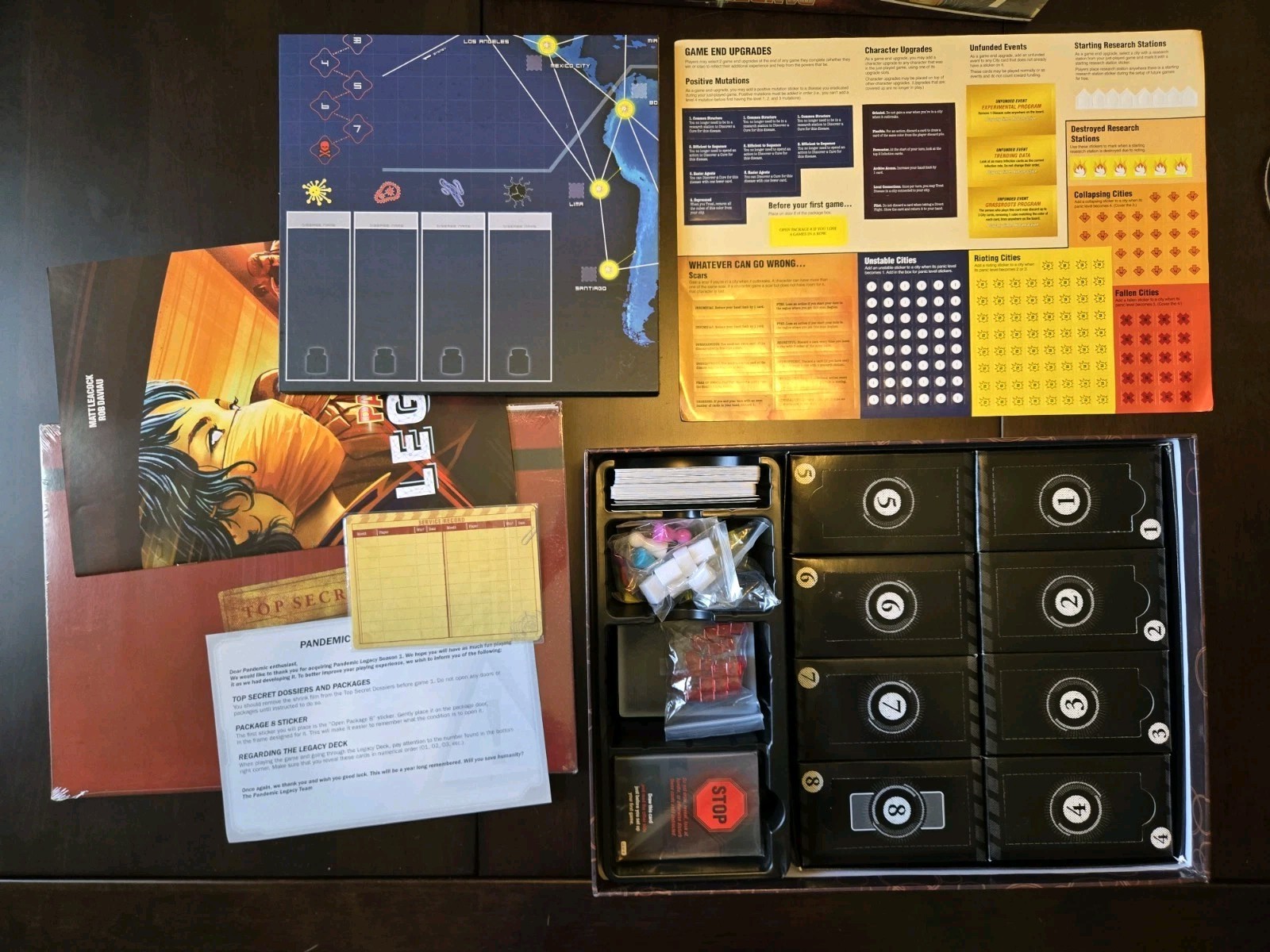 Pandemic Legacy: Season 1 – 100% Complete – Open Box, Sealed Components