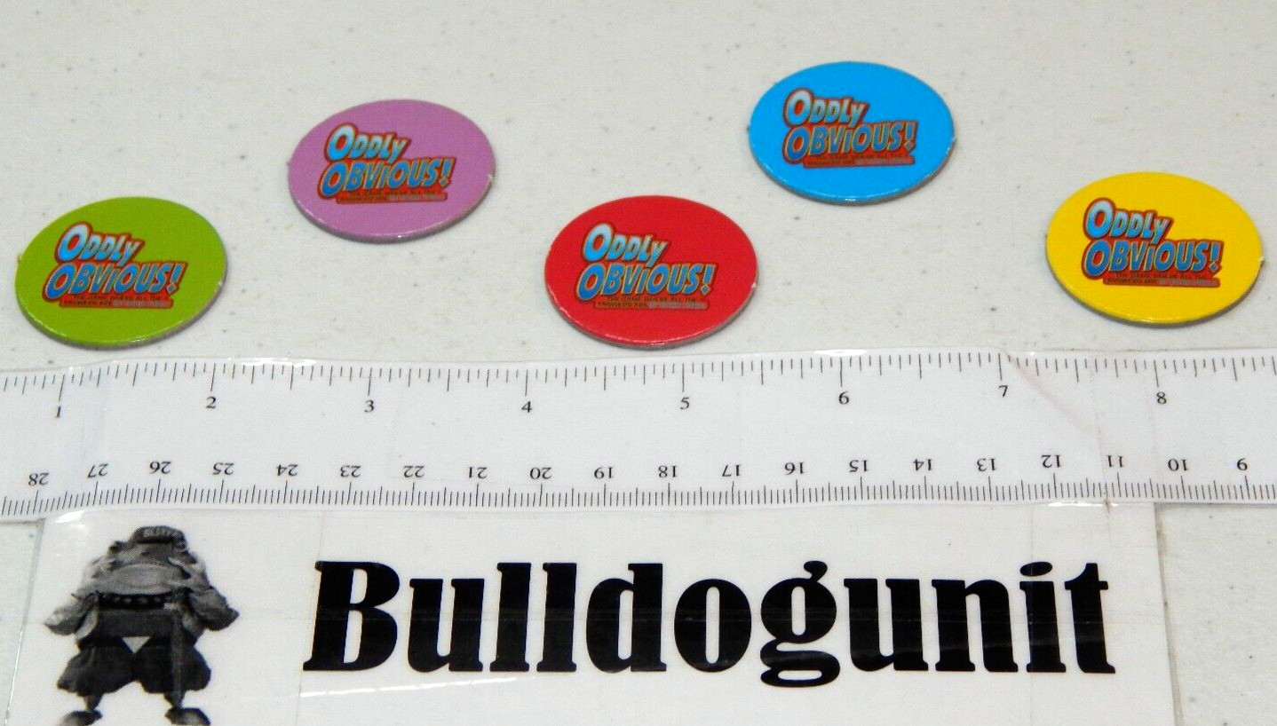 2013 Oddly Obvious Board Card Game Replacement All 5 Token Pieces Only