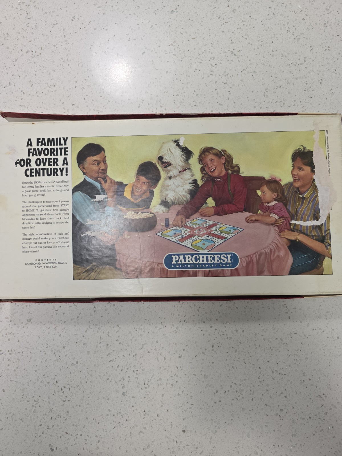 Milton Bradley Parcheesi Board Game 2-4 Players missing 3 pawns (4037)