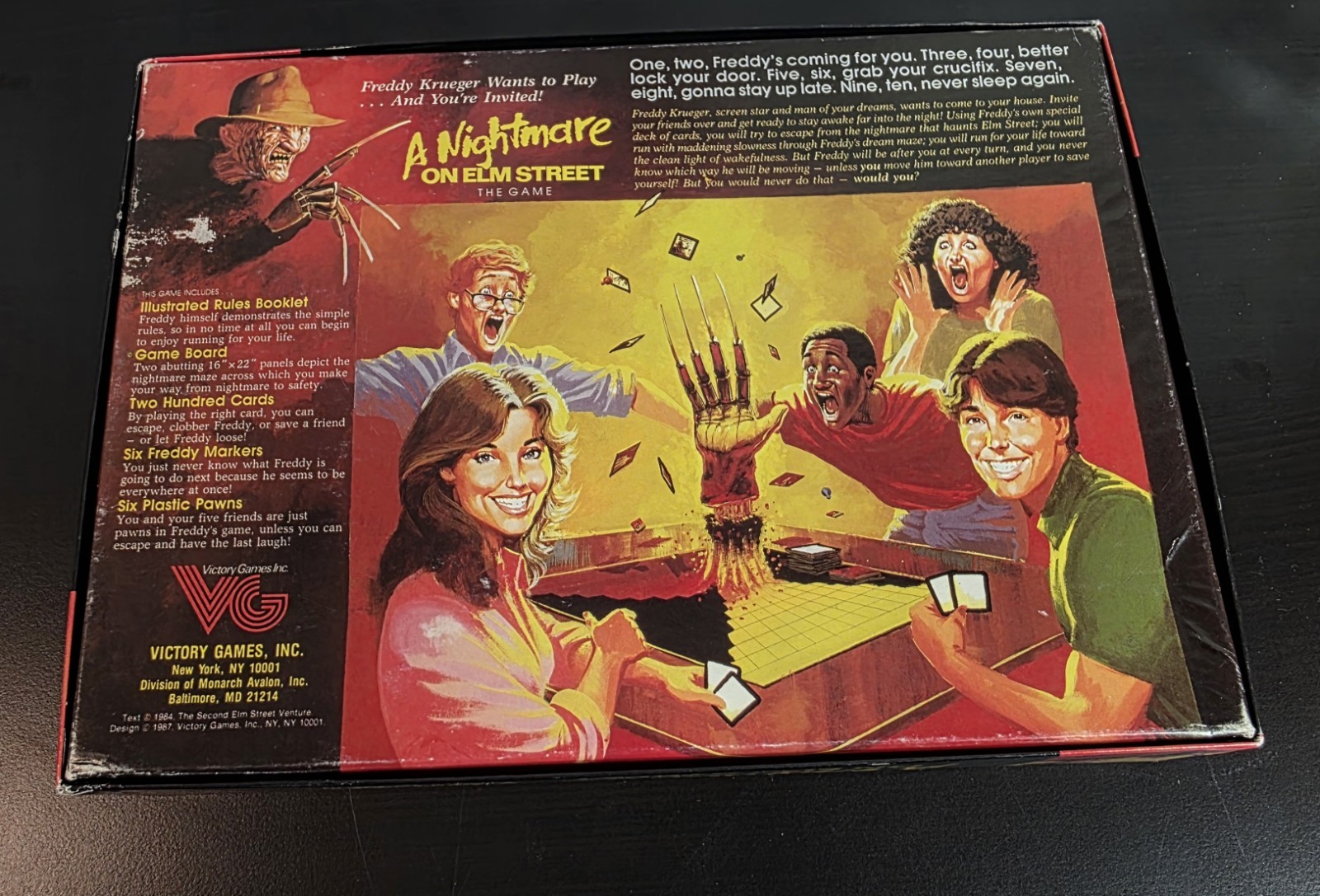 A Nightmare On Elm Street 1987 Board Game Clean