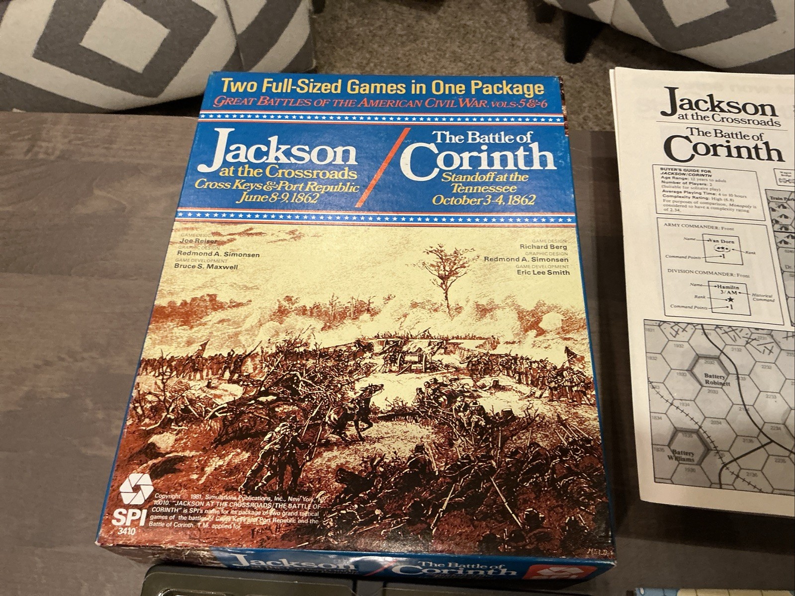 SPI Wargame Jackson at the Crossroads & The Battle of Corinth Box 1981