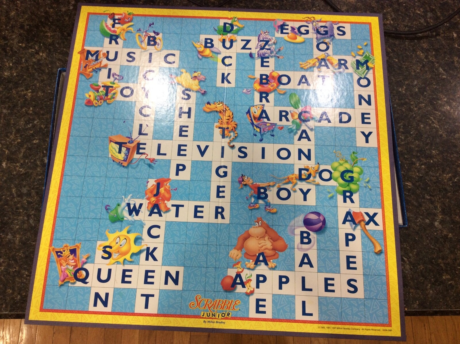 Scrabble Junior By Milton Bradley For Ages 5 and Up Complete Game