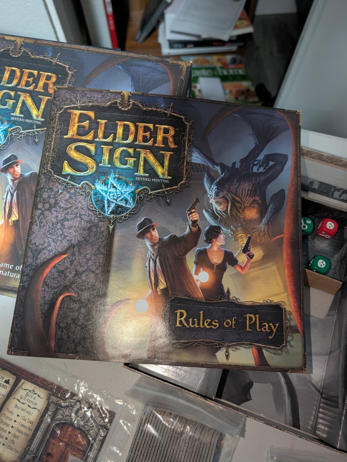 Elder Sign Revised Edition Arkham Horror Files Board Game Used