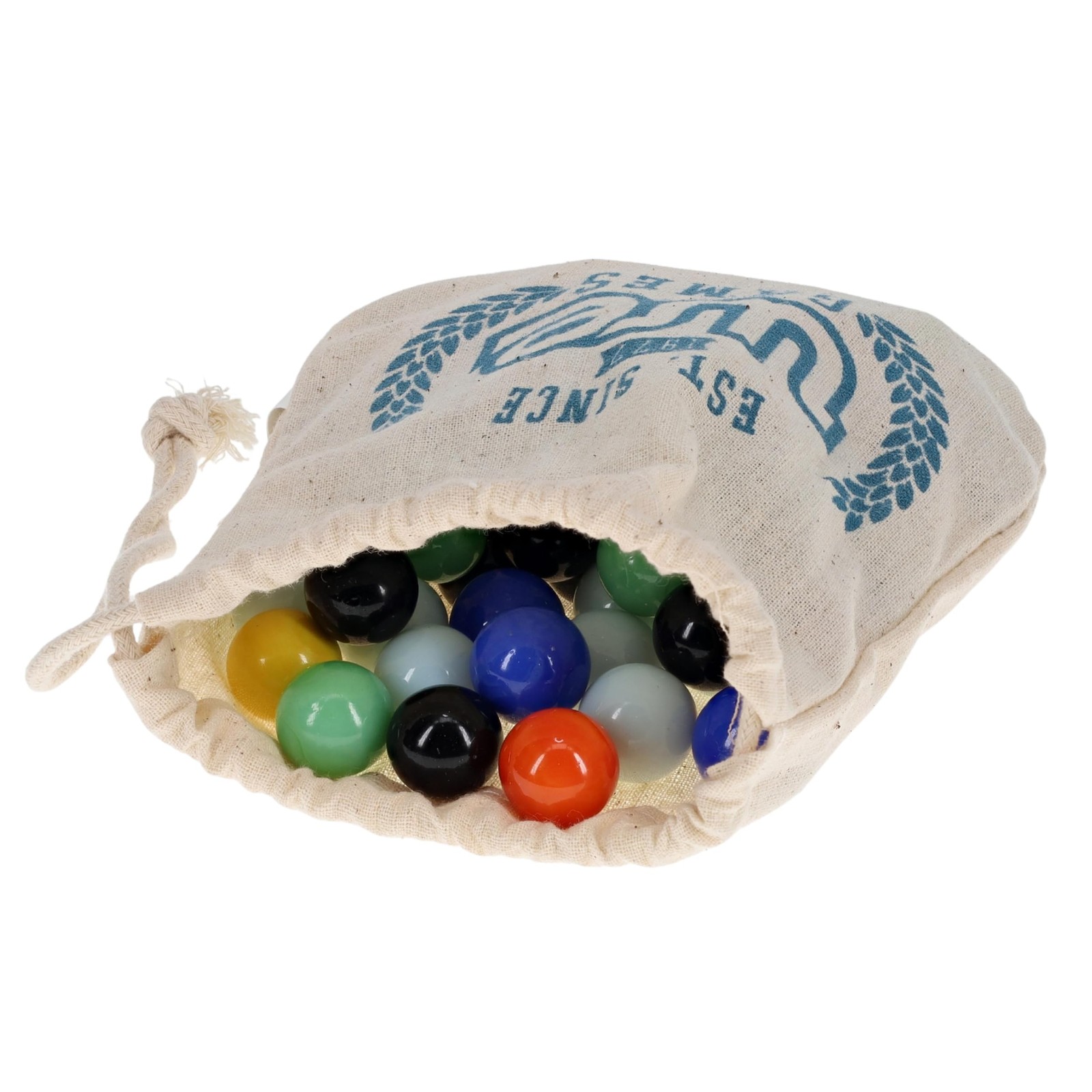 WE Games 60 Replacement Glass Marbles for Chinese Checkers Set 16mm Colored B…