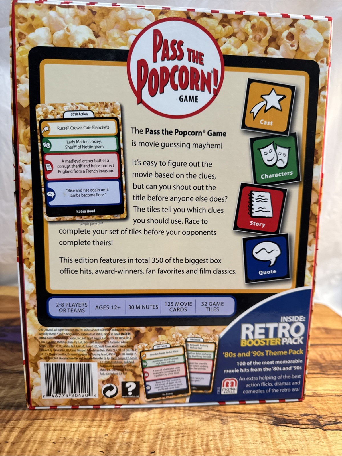 Pass the Popcorn Trivia game. New and complete . Open box.