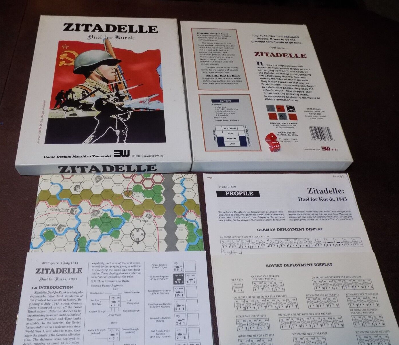 Zitadelle Duel for Kursk 1943 Greatest Tank Battle in History 3W 1992 Unpunched